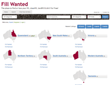 Tablet Screenshot of fillwanted.com.au